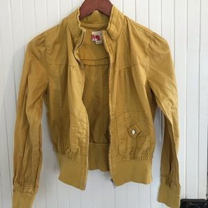 Yellow zip-up jacket